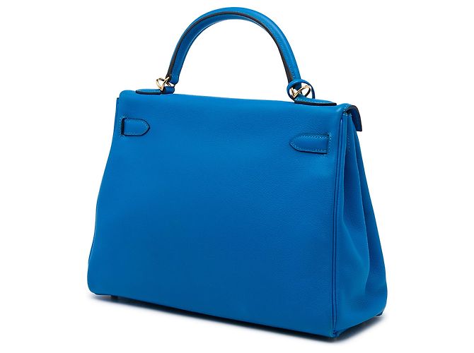 Hermès Blue Epsom Kelly II Retourne 32 - vista 2