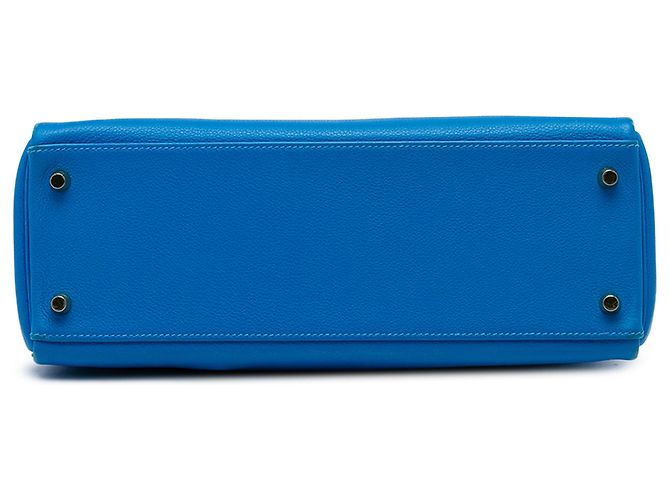 Hermès Blue Epsom Kelly II Retourne 32 - vista 3