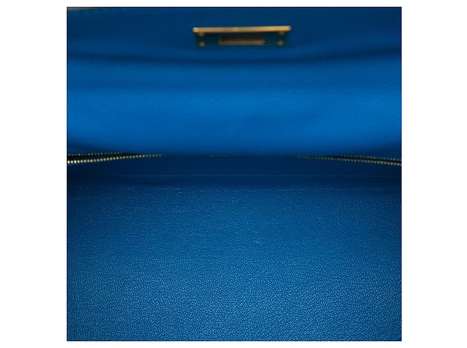 Hermès Blue Epsom Kelly II Retourne 32 - vista 4