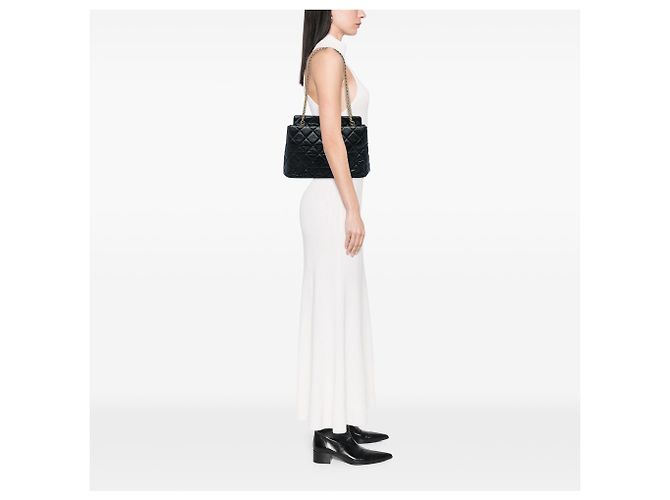 Borsa Chanel Reissue 2.55 Media Matelassé in Vitello Invecchiato Nera Nero - vista 5