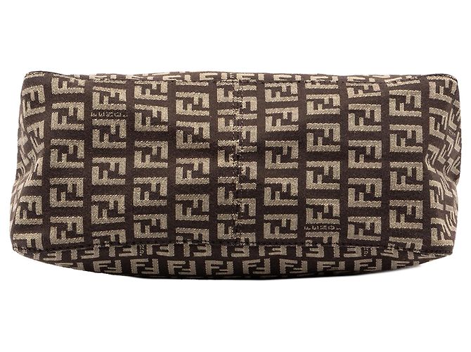 Borsa a mano Fendi in tela Zucchino marrone Marrone scuro - vista 3