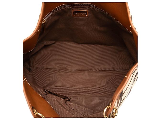 Salvatore Ferragamo Bolso Tote de paja con estampado de cebra marrón Ferragamo - vista 4