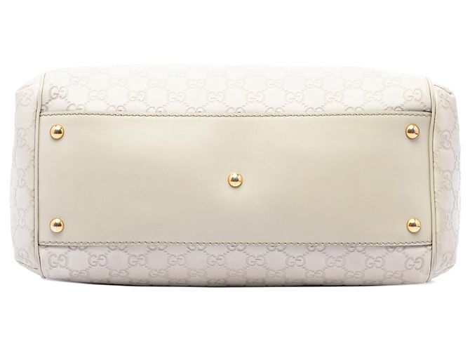Borsa Satchel Gucci Guccissima Scarlett Media Bianca Bianco Crudo - vista 3