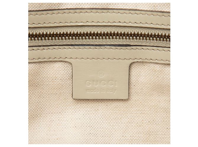 Borsa Satchel Gucci Guccissima Scarlett Media Bianca Bianco Crudo - vista 5