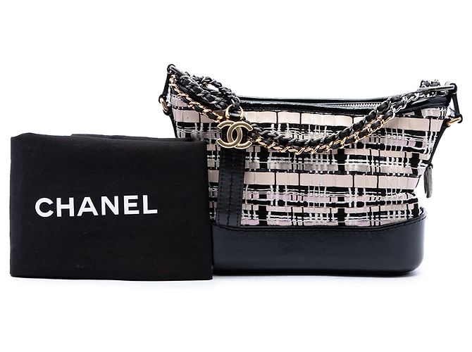 Chanel Gabrielle Crossbody Petit Tweed Noir - vue 7