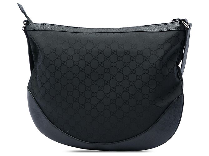 Borsa a tracolla Gucci in nylon GG nero - vista 2