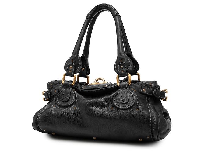 Bolso de mano Chloé Paddington de cuero negro - vista 2
