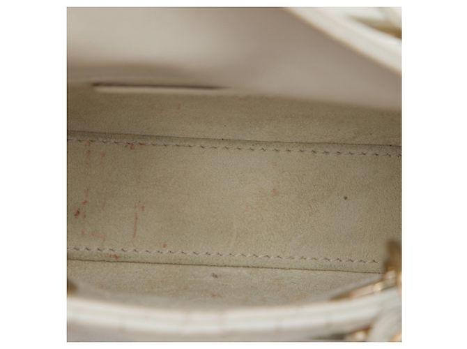 Dior White Micro Lambskin Cannage Lady Dior Bianco - vista 4