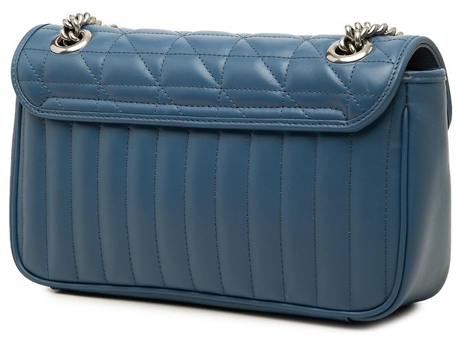 Borsa a tracolla Gucci GG Marmont Matelassé in pelle di vitello blu Medium - vista 2