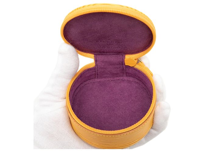 Louis Vuitton Yellow Epi Ecrin Bijoux Travel Jewelry Case Giallo - vista 4