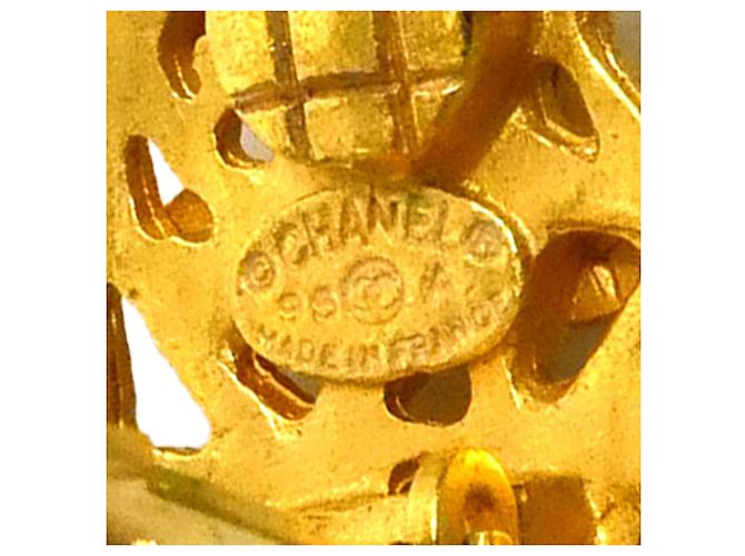 Orecchini a clip ovali placcati oro Chanel Gold CC D'oro - vista 5