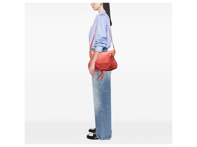 Chloé Marcie Satchel aus Leder in Rosa, Medium Pink - Ansicht 6