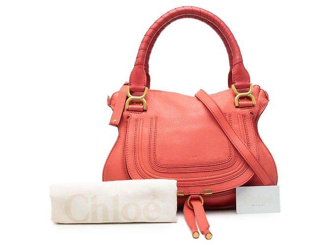 Chloé Marcie Satchel aus Leder in Rosa, Medium Pink - Ansicht 7