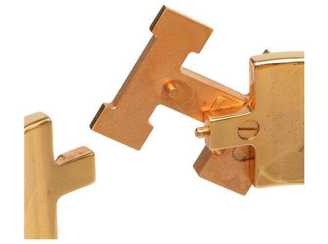 Bracelete Hermès Clic Clac H PM largo em esmalte laranja - vista 5