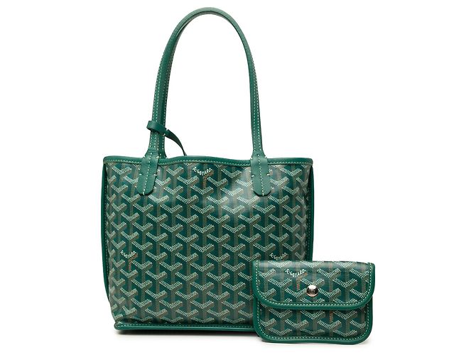 Goyard Green Mini Goyardine Reversible Anjou Verde - vista 7