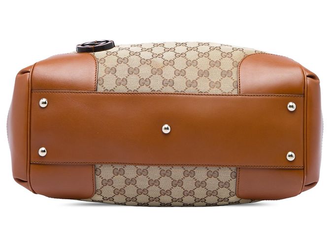 Gucci Brick Lane Tote Medium aus GG Canvas in Beige - Ansicht 3