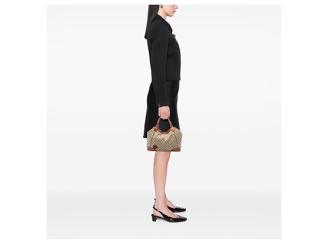 Gucci Brick Lane Tote Medium aus GG Canvas in Beige - Ansicht 5