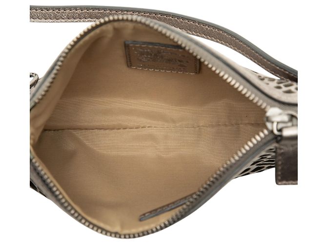 Burberry Silver Supernova Check Leder-Pochette mit Cut-Outs Silber - Ansicht 4