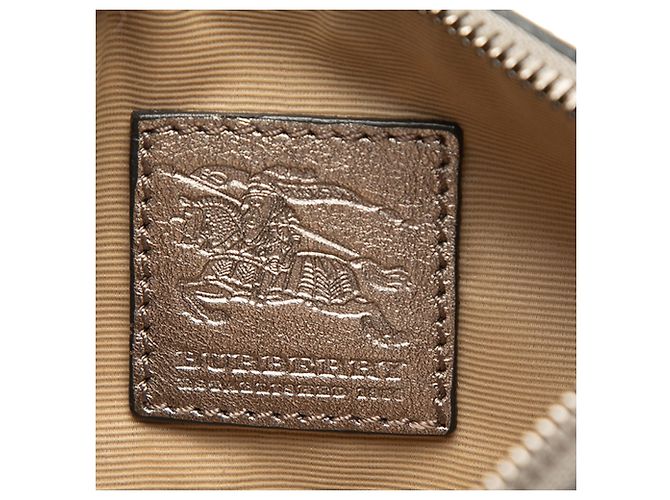 Burberry Silver Supernova Check Leder-Pochette mit Cut-Outs Silber - Ansicht 5