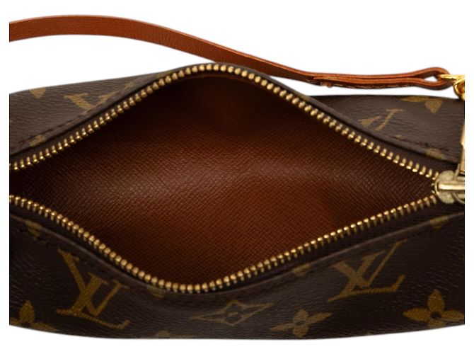 Louis Vuitton Brown Monogram Papillon Pochette Marrone - vista 4