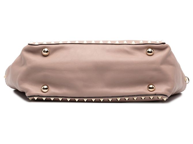 Borsa Satchel Trapeze Rockstud in pelle rosa piccola Valentino - vista 3