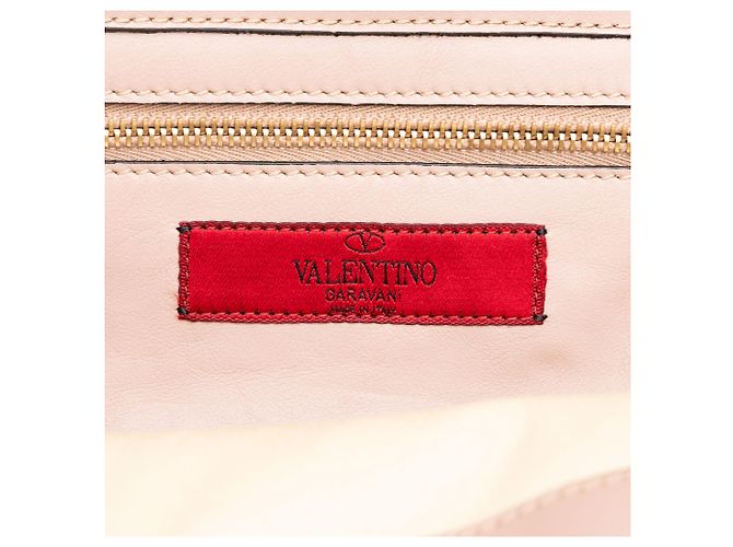 Borsa Satchel Trapeze Rockstud in pelle rosa piccola Valentino - vista 5