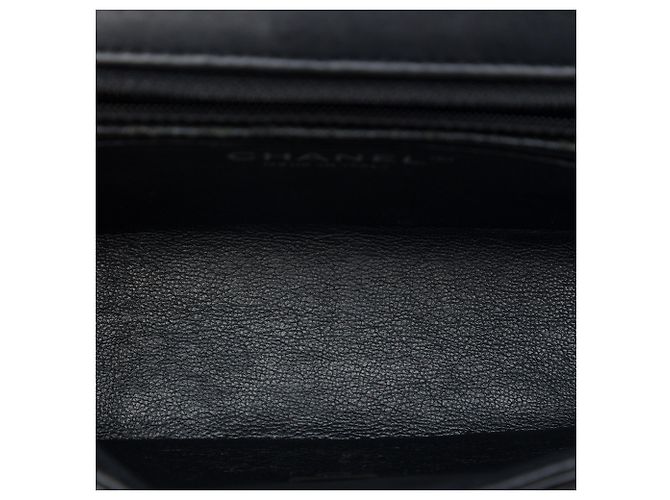 Chanel Black Mini Rectangular Classic Patent Single Flap Preto - vista 4