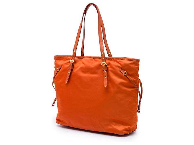 Prada Tessuto Tote mit Saffiano-Besatz in Orange - Ansicht 2