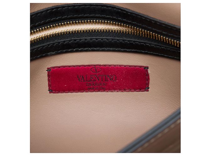 Clutch a patta Rockstud in pelle nera Valentino Nero - vista 5