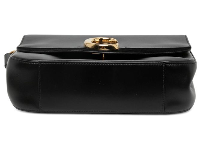 Chloé Borsa Satchel C Double Carry Piccola in Pelle Nera Nero - vista 3
