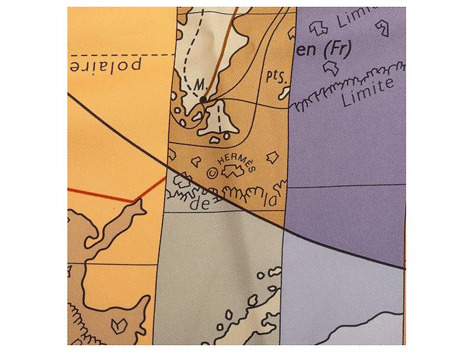 Lenço de seda Hermès Orange Le Monde Est Vaste 90 Laranja - vista 6