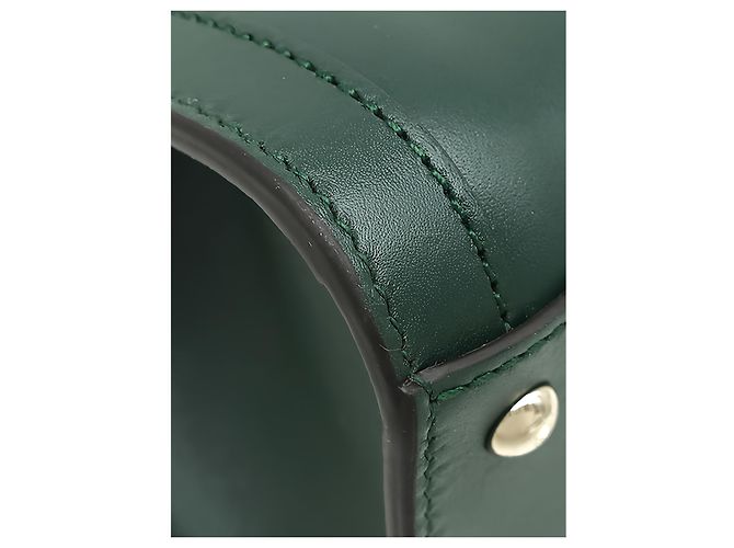Sac à main Gucci Diana Mini en cuir de veau vert avec anse en bambou - vue 9