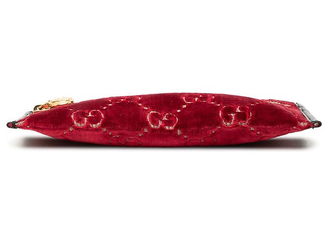 Pouch Gucci Red GG Velvet Rajah Rosso - vista 3