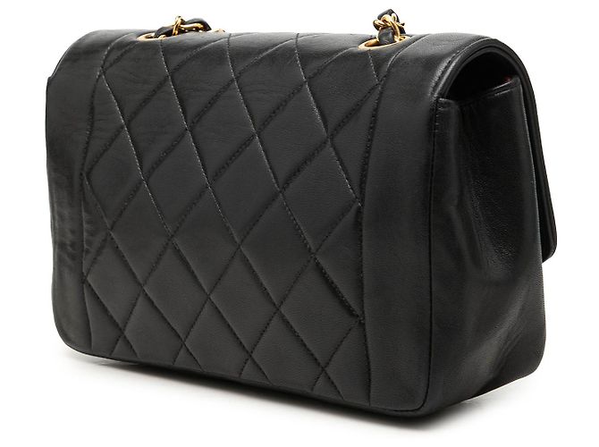 Chanel Black Small Lambskin Diana Flap Nero - vista 2