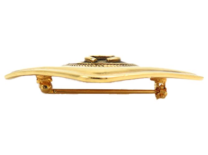 Spilla Chanel Gold CC placcata oro a forma di rombo D'oro - vista 5