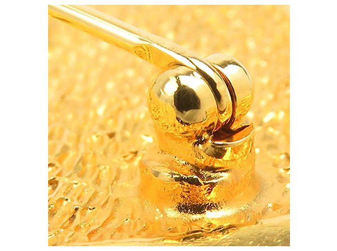 Spilla Chanel Gold CC placcata oro a forma di rombo D'oro - vista 8