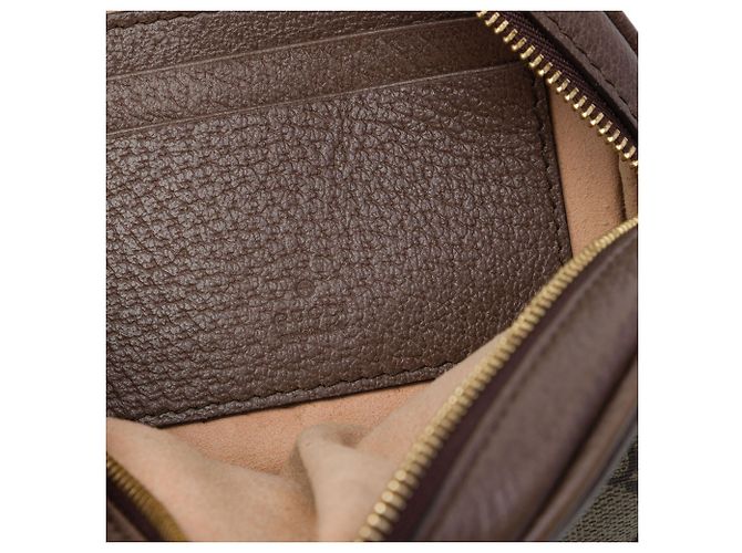 Zaino rotondo Gucci Mini GG Supreme Web Ophidia Beige - vista 5