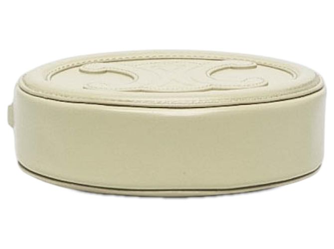 Céline Celine Brown Small Calfskin Cuir Triomphe Oval Crossbody Beige - view 3