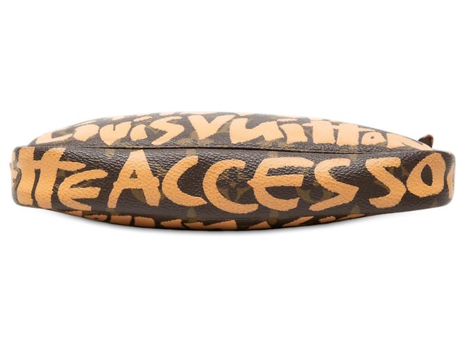 Louis Vuitton Brown Stephen Sprouse Monogram Graffiti Pochette Accessoires Marrone - vista 3