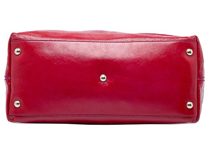 Gucci Red Small Patent Soho Working Satchel Rosso - vista 3