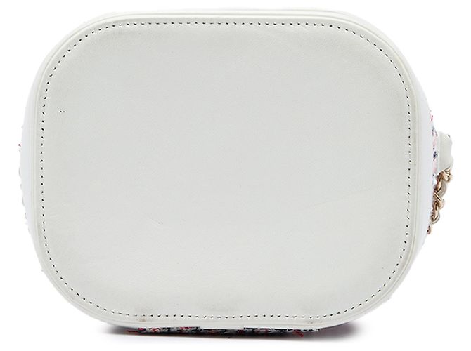 Vanity Neceser Chanel de Tweed Rojo y Piel de Cordero CC - vista 3