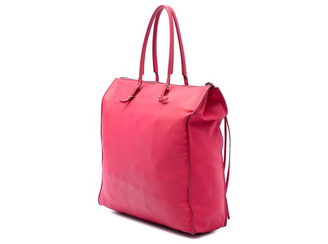 Borsa Tote Balenciaga Papier A5 in pelle rosa - vista 2