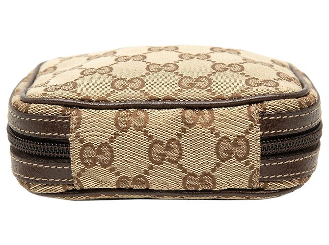 Gucci Beige GG Canvas Cosmetic Pouch - view 3