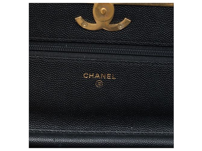 Chanel Lady Coco Wallet On Chain in pelle Caviar trapuntata e camoscio nero - vista 5