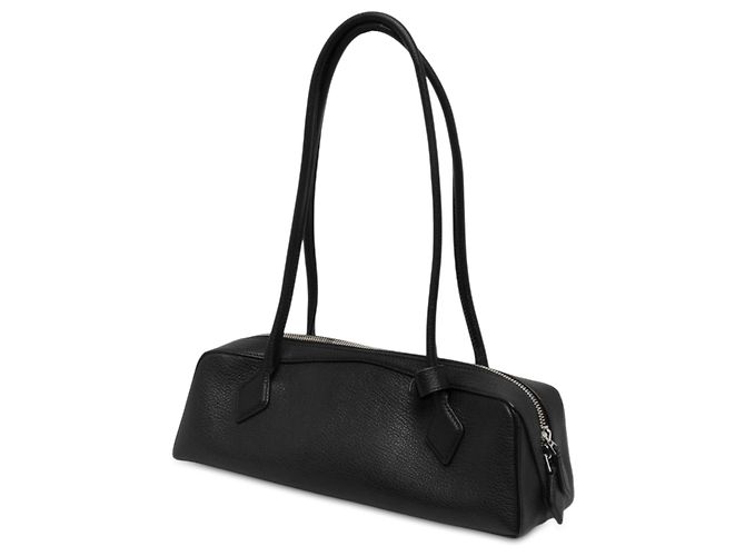 Sac épaule Le Teckel en chèvre noir taille Medium ALAÏA - vue 2