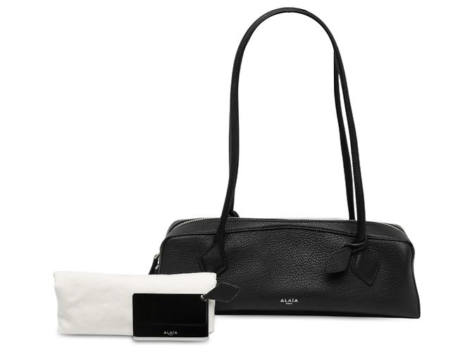 Sac épaule Le Teckel en chèvre noir taille Medium ALAÏA - vue 6