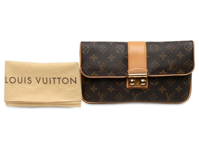 Louis Vuitton Brown Monogram Sofia Coppola Slim Clutch Marrone - vista 6
