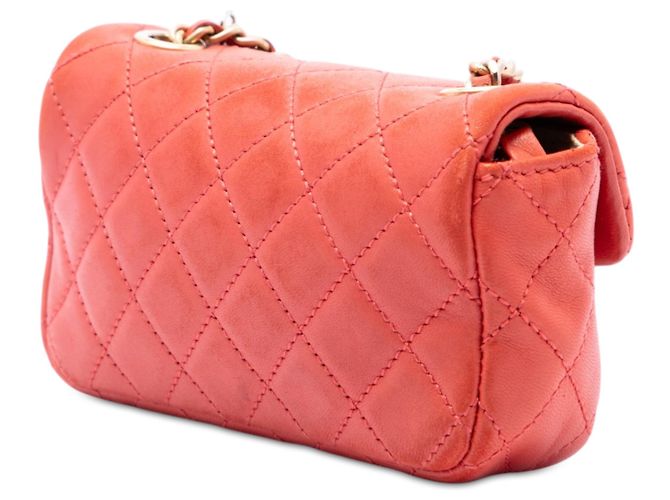 Chanel Red Extra Mini CC Quilted Lambskin Cruise Charms Flap Rosso - vista 2