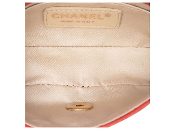 Chanel Red Extra Mini CC Quilted Lambskin Cruise Charms Flap Rosso - vista 4