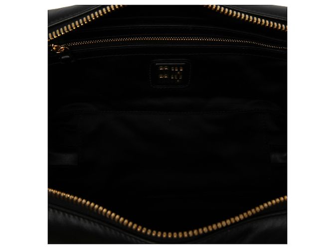 Miu Miu Arcadie Satchel aus schwarzem Leder - Ansicht 4